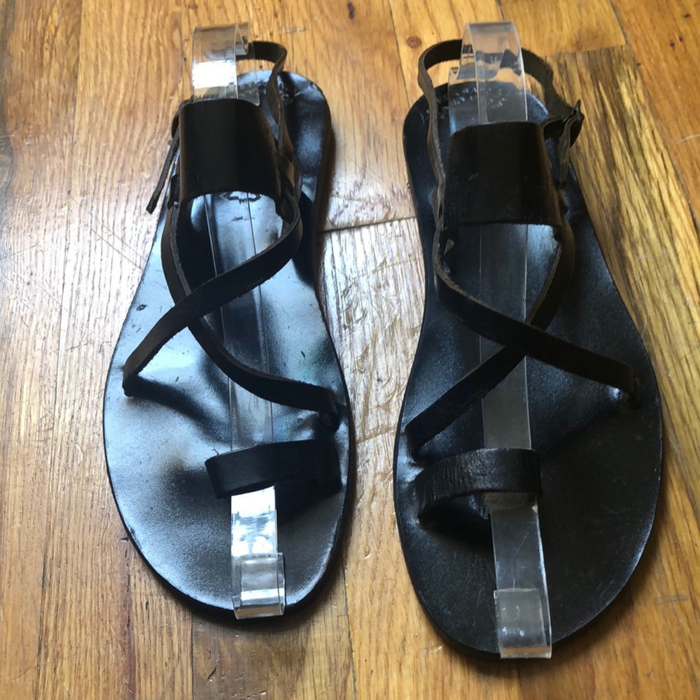 Leather strapped sandal